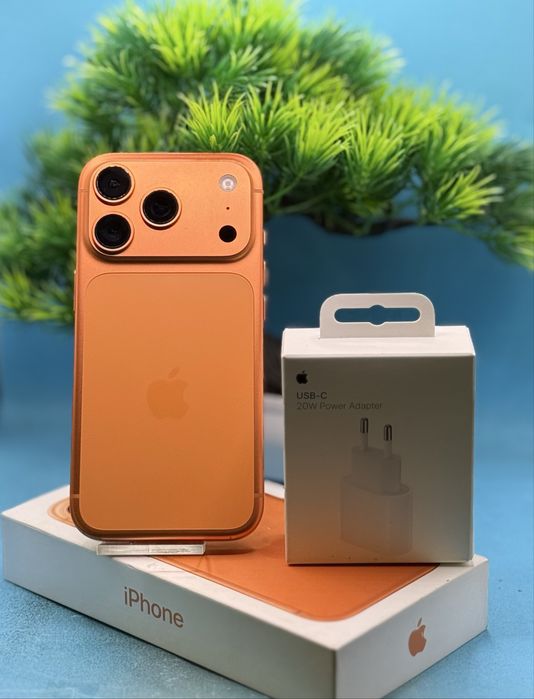 ГАРАНЦИОНЕН!!! Apple iPhone 17 Pro, 256GB, 5G, Cosmic Orange + подарък