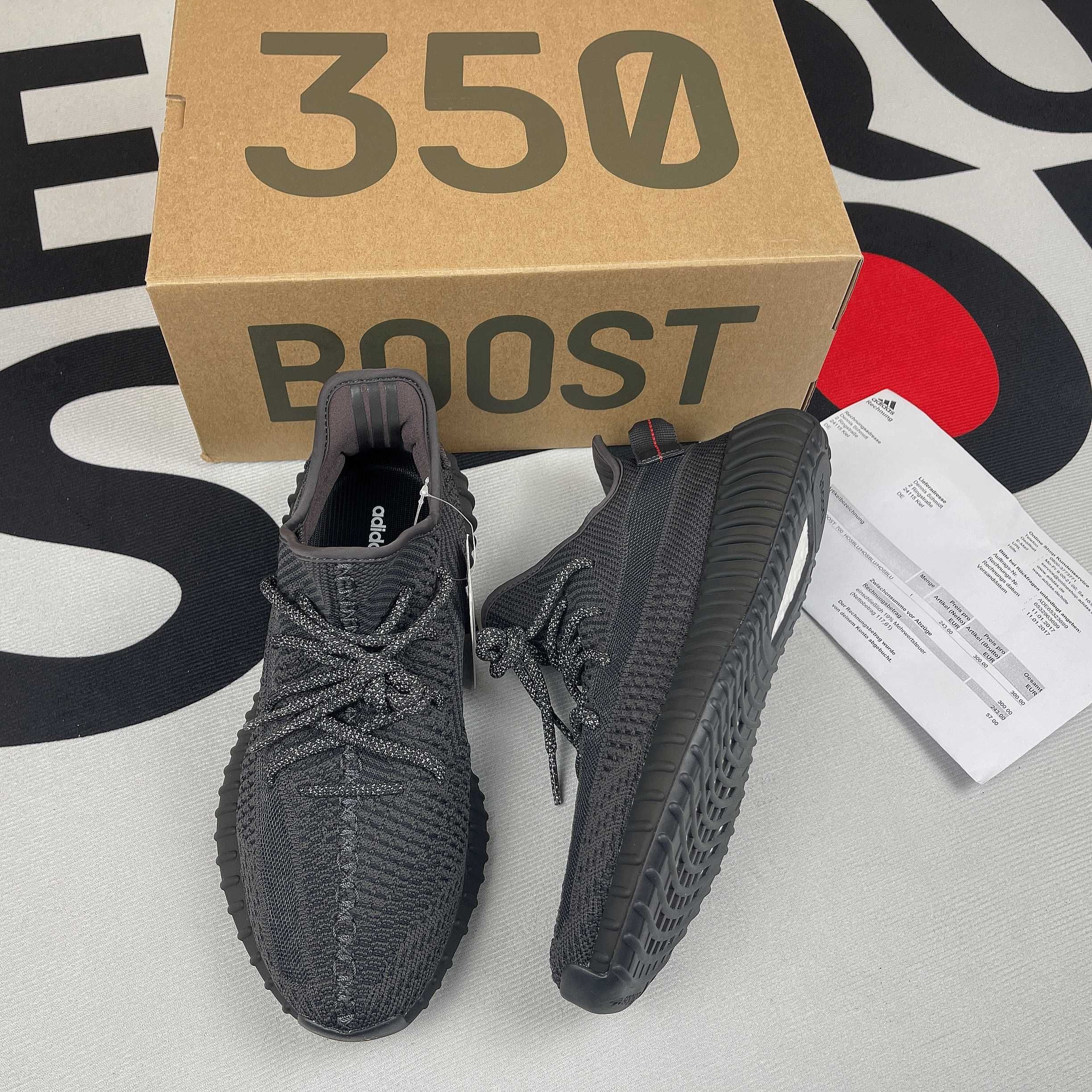 Adidas & Yeezy 350 V2 Black & Black Reflective (36-48)