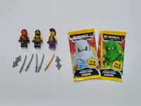 Pachet Lego Ninjago: 3 minifigurine Cole, Kai, Eyezor + carduri