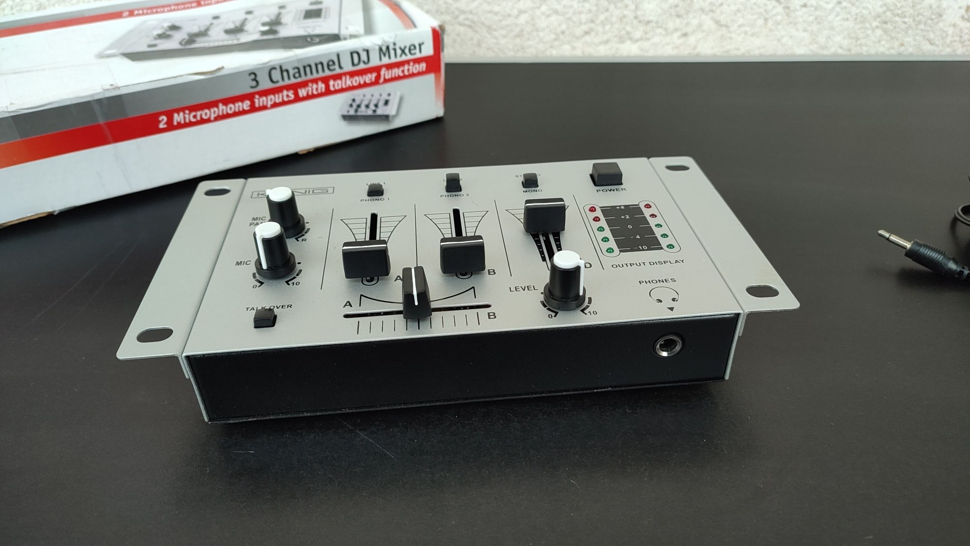 mixer audio consola dj 3 canale konig muzica petrecere party karaoke s