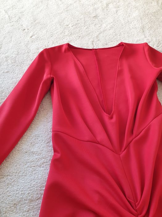 Rochie decoltata rosie mar S