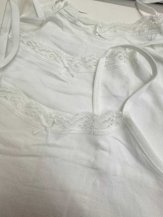 Майки для девочек NEXT, Marks & Spencer , белая, размер 5/6, 6/7