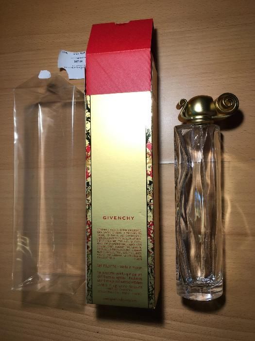 sticluta goala parfum GIVENCHY Organza in ambalak original colectie