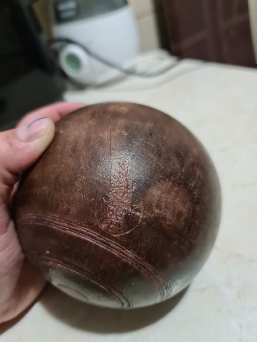 Bila bowling vintage, lemn de colectie,1950, usa