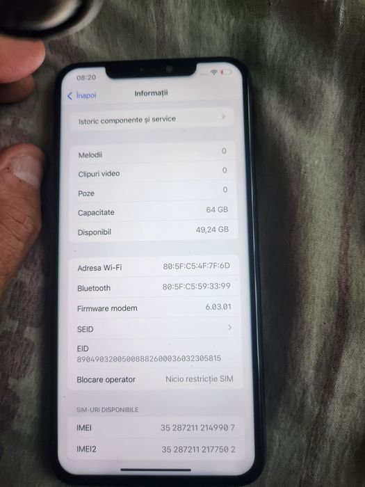 Iphone 11 pro max liber de rețea, perfect funcțional