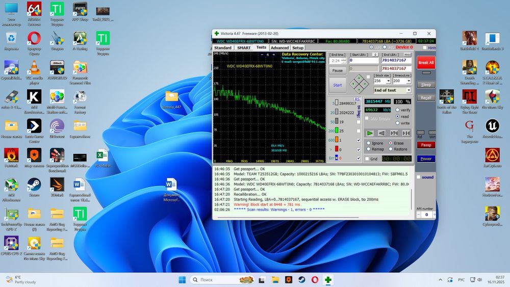 Жёсткий диск HDD 4тр.