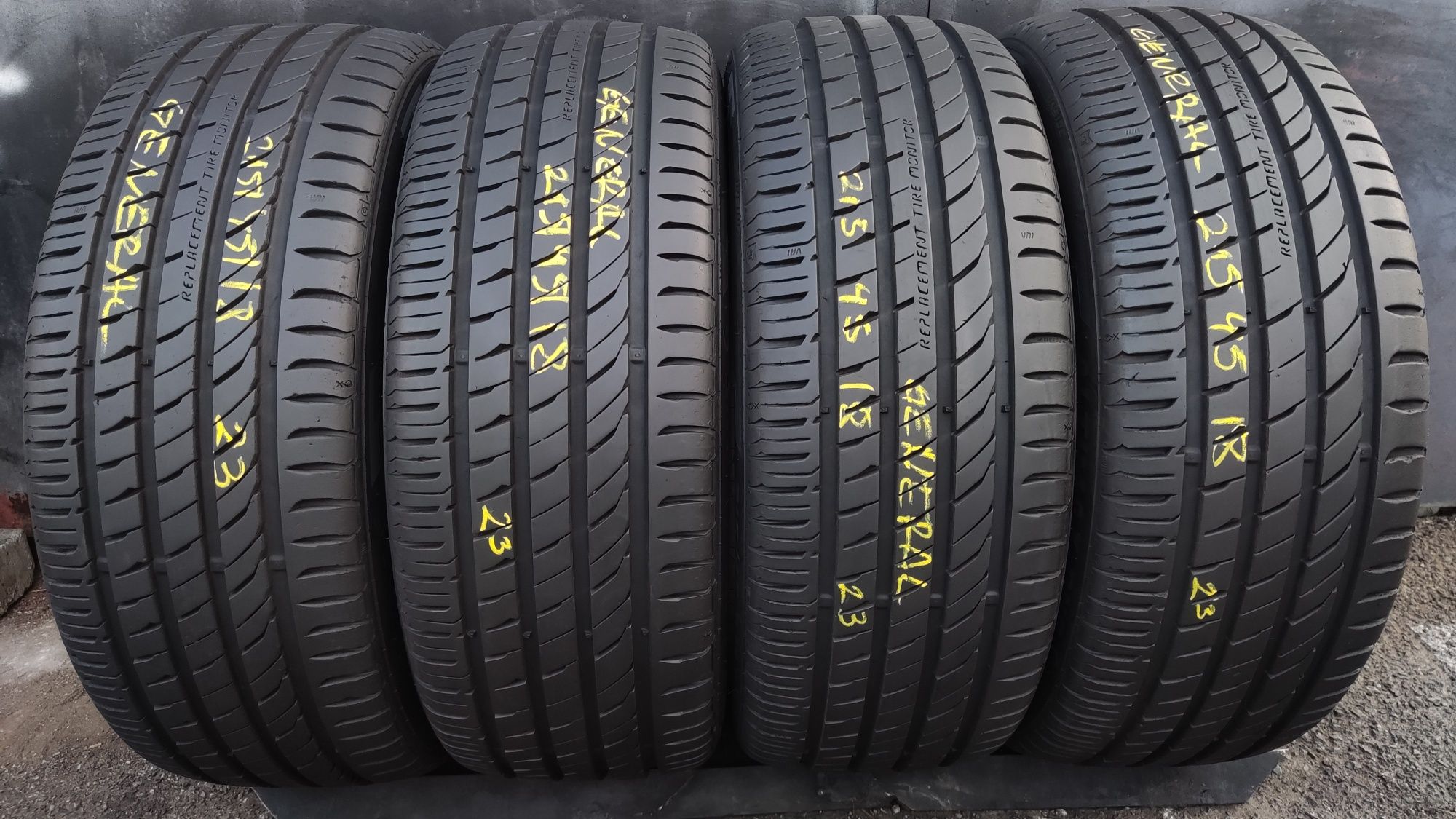 4бр. летни гуми 215/45/18 General Altimax
dot23
9.25mm
Перфектно състо