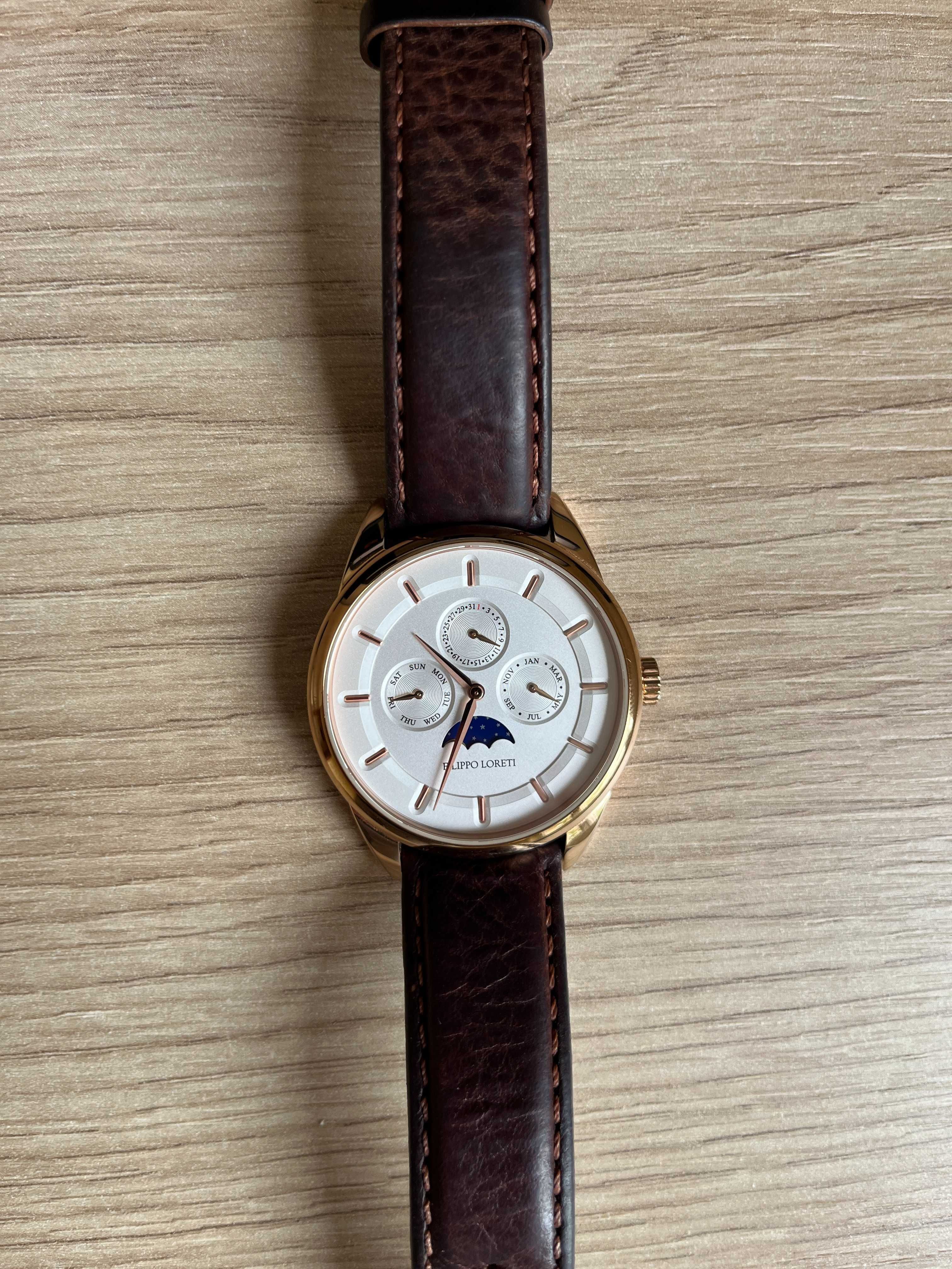 Мъжки ръчен часовник Filippo Loreti Venice Moonphase Rose Gold