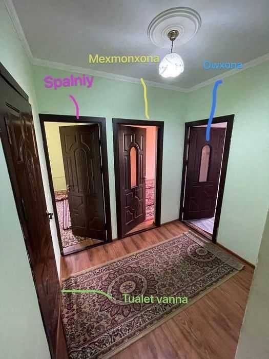 Продам алгоритм 2хона 3хона килинган 3этаж 4 этажлий дом