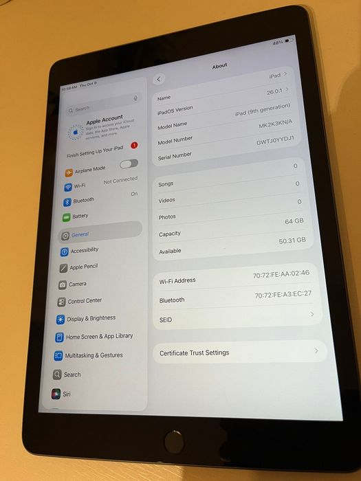 Ipad 9(2021) 64gb a2602