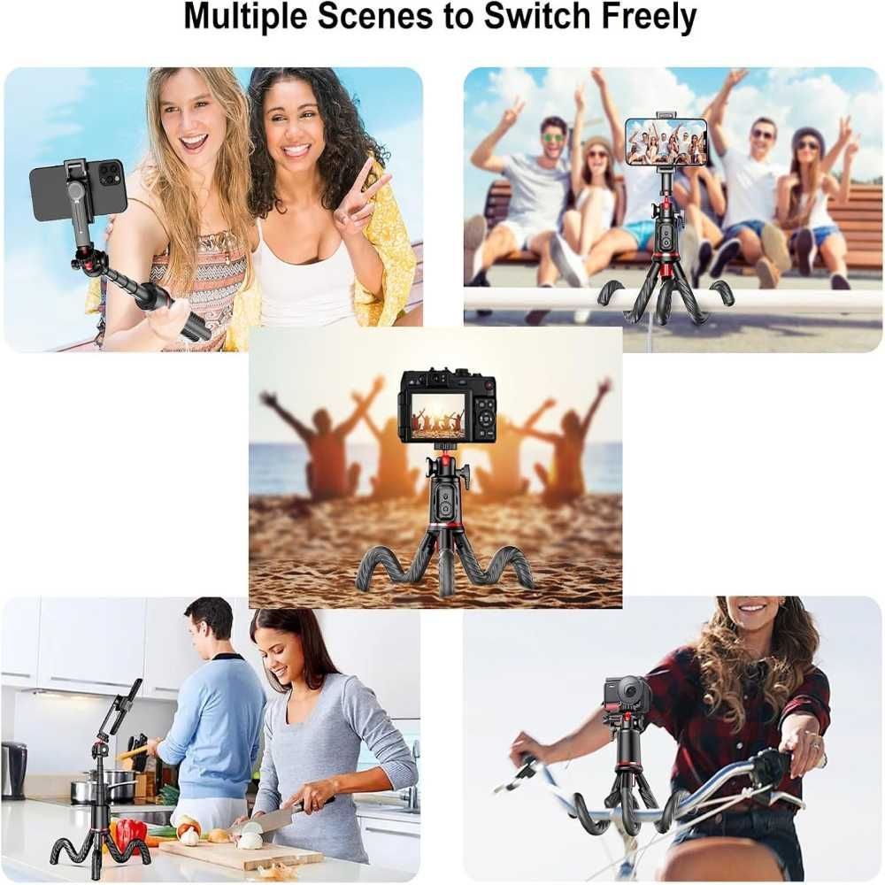 HSU C03 Octopus Flexible Tripod – 3в1 Селфи Стик, Гъвкава Стойка