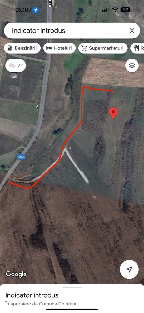 Teren intravilan in zona lacului Chinteni