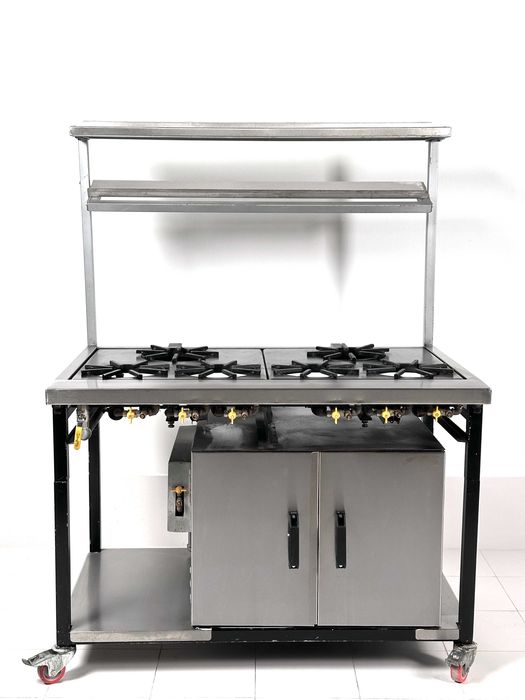 Aragaz profesional GAZ 6 focuri + Suprastructura