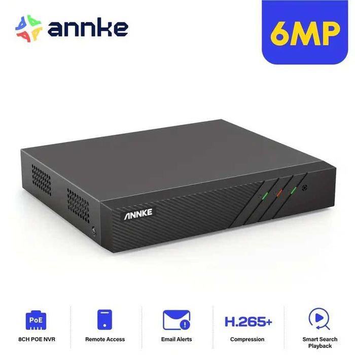 ANNKE 8-канален h.265+ 6MP NVR видео регистратор