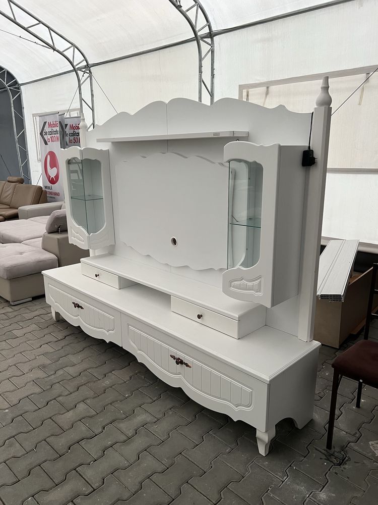 Mobilier Living Lemn Masiv Cu Led