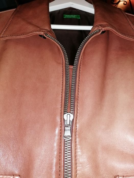Geaca piele Benetton