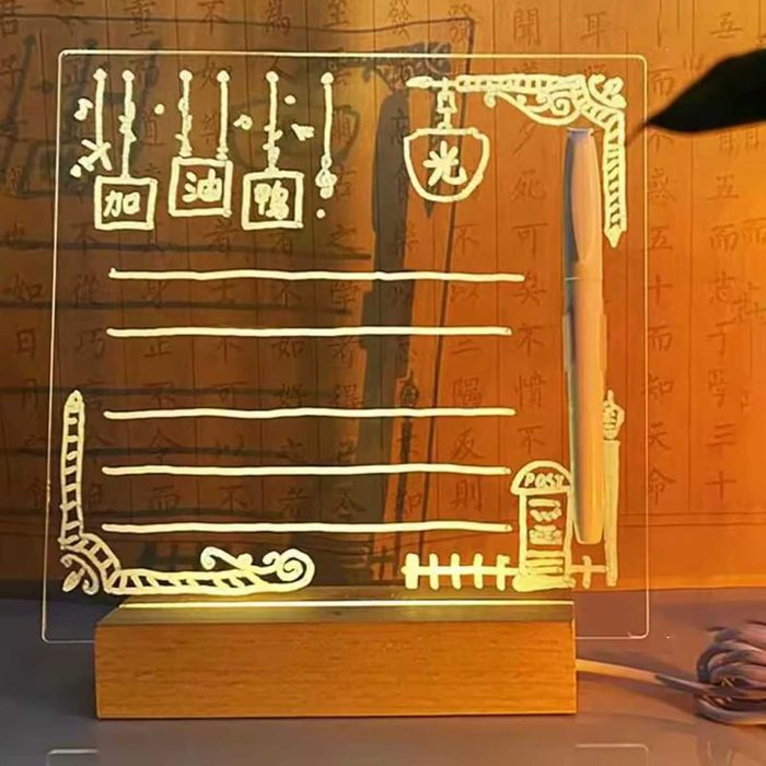 Tabla de desen Acrilica cu LED,set de 12 Carioci,ideala pentru copiii