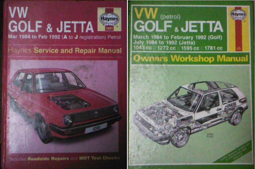 Mutat Publi Set 2 manuale auto Haynes: VW Golf Jetta manual Golf Vento