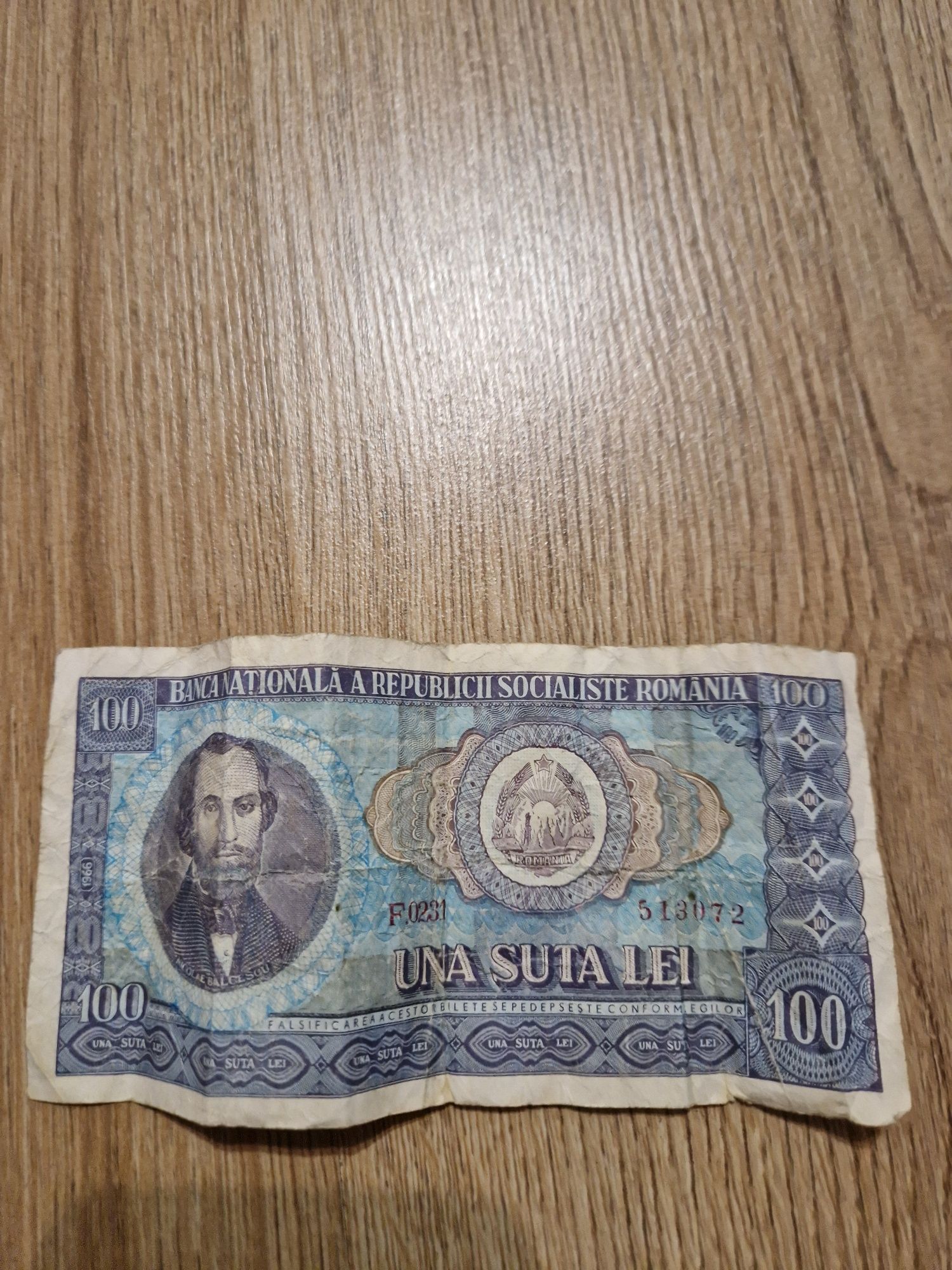 Vand bancnota 100 lei veche, an 1966