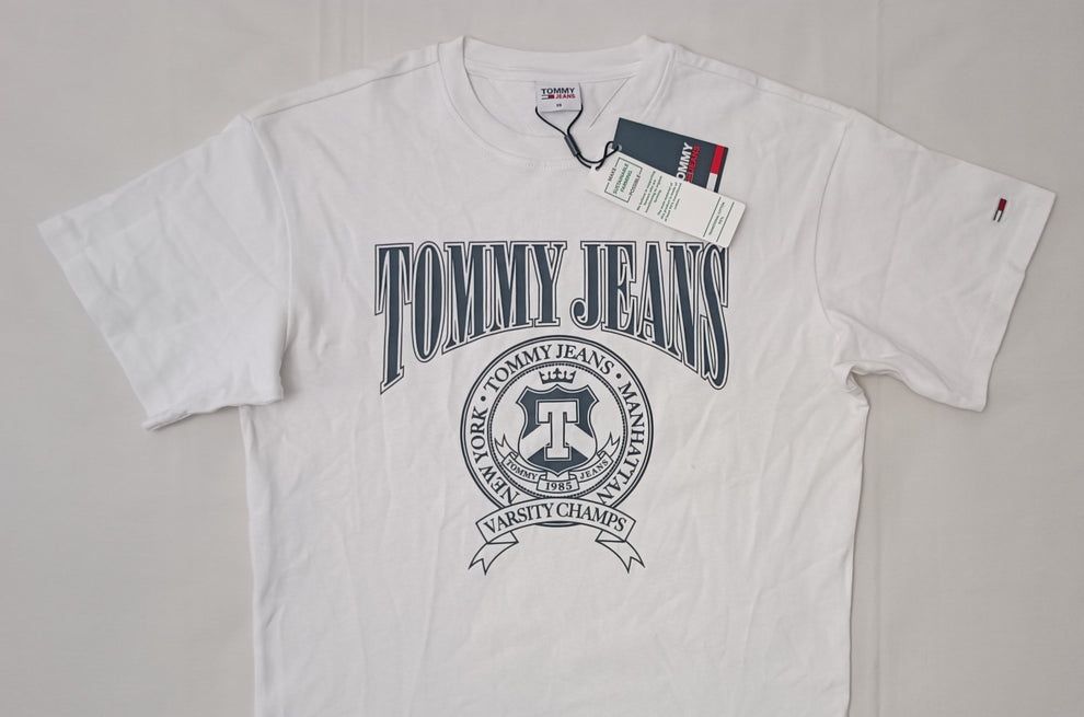 Tommy Jeans Relaxed Varsity Logo Tee оригинална тениска XS памук