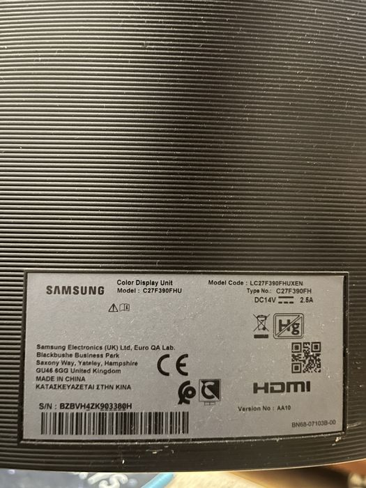 Monitor Samsung 27″ Curbat Full HD impecabil