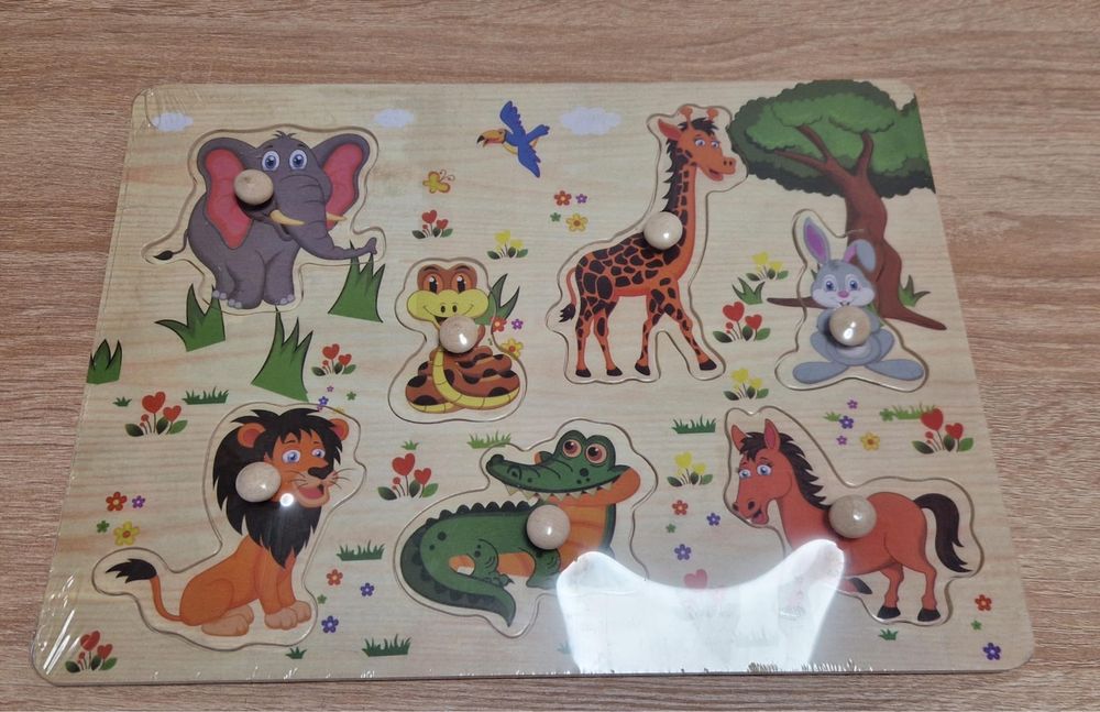 Puzzle lemn Montessori/ Jucarii plus