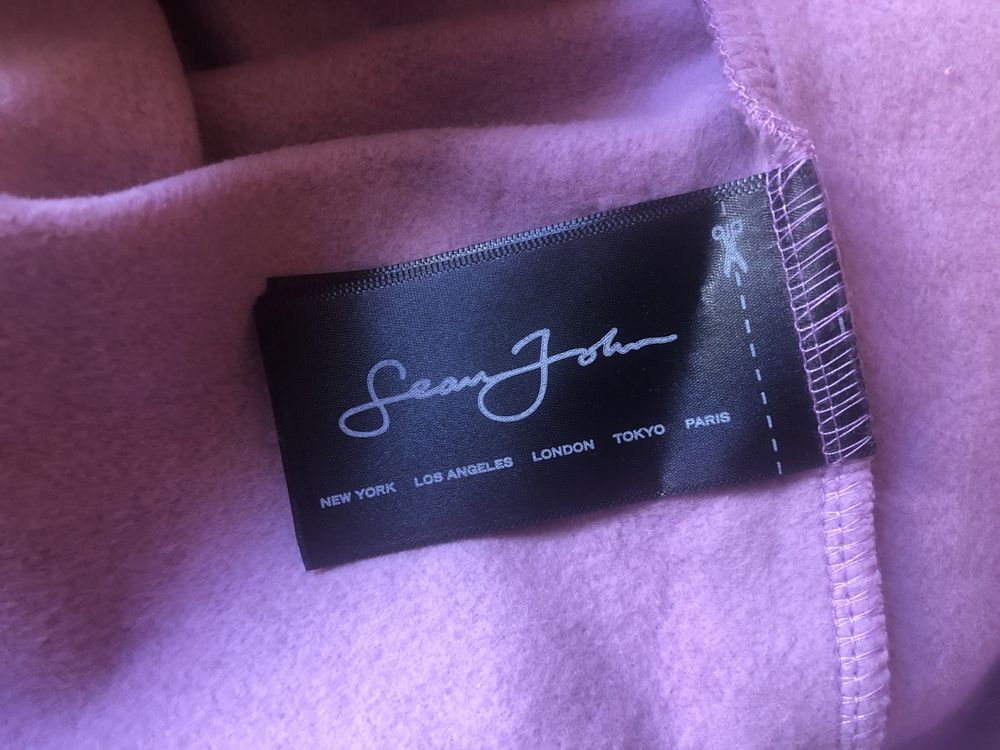 Sean John Script Logo Washed Embroidery Hoodie ОРИГИНАЛ мъжки суичър L