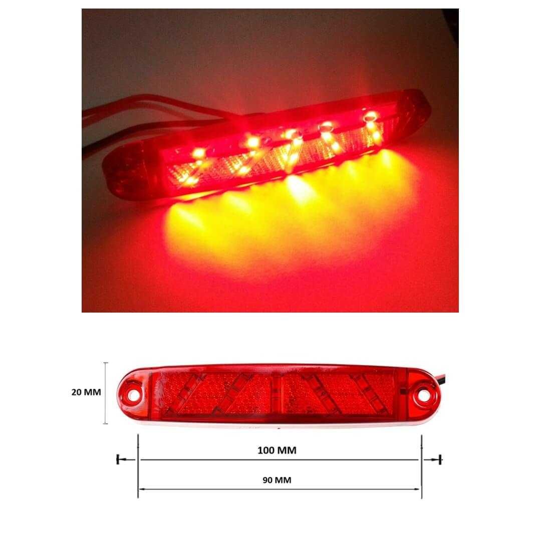 LED габарит за камион , бус , ремарке и др 12V - 24V 10led - Модел 810