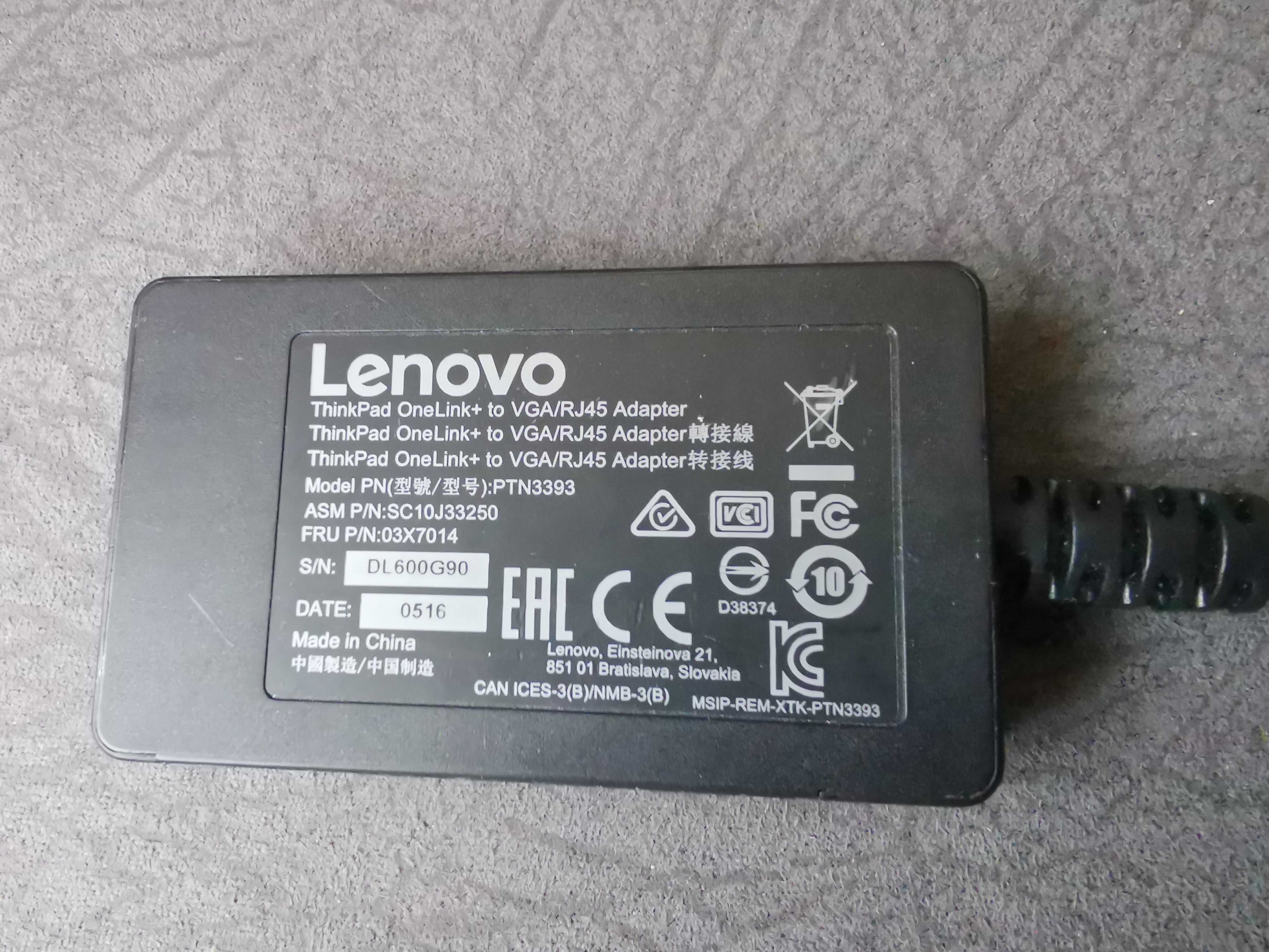 LENOVO Adaptor ThinkPad OneLink+ pentru VGA Si RJ45