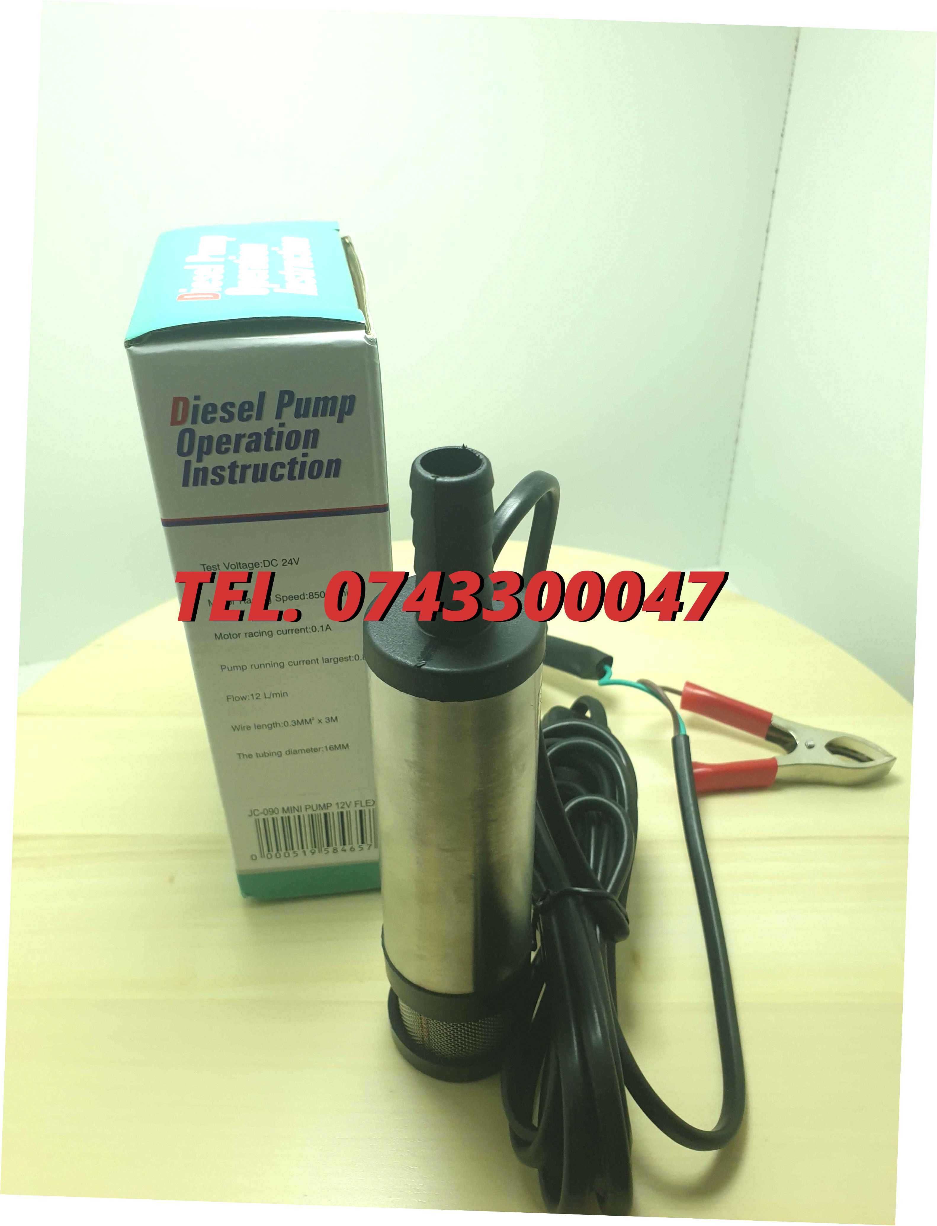 Pompa Transfer Lichid Submersibila Electrica 12v Ulei Carburant