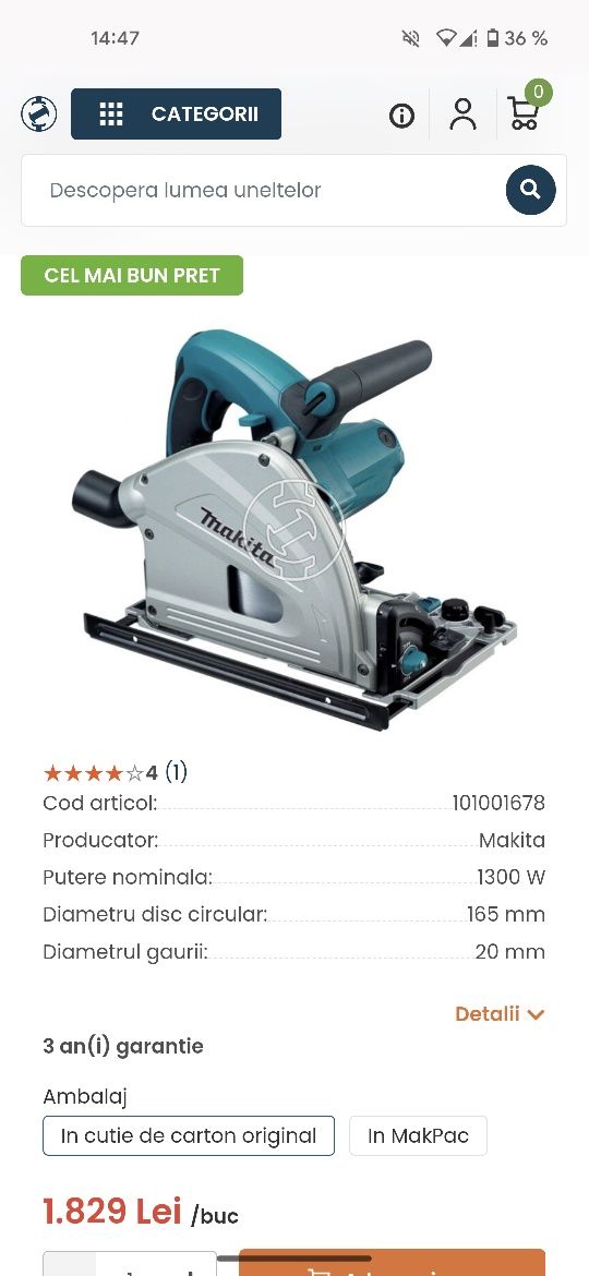 Fierăstrău Circular Makita SP6000 2022.2