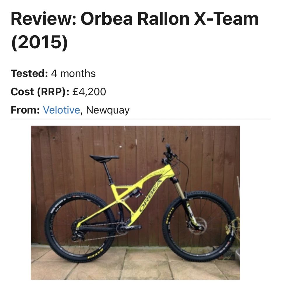 Orbea Rallon Full Suspension Medium