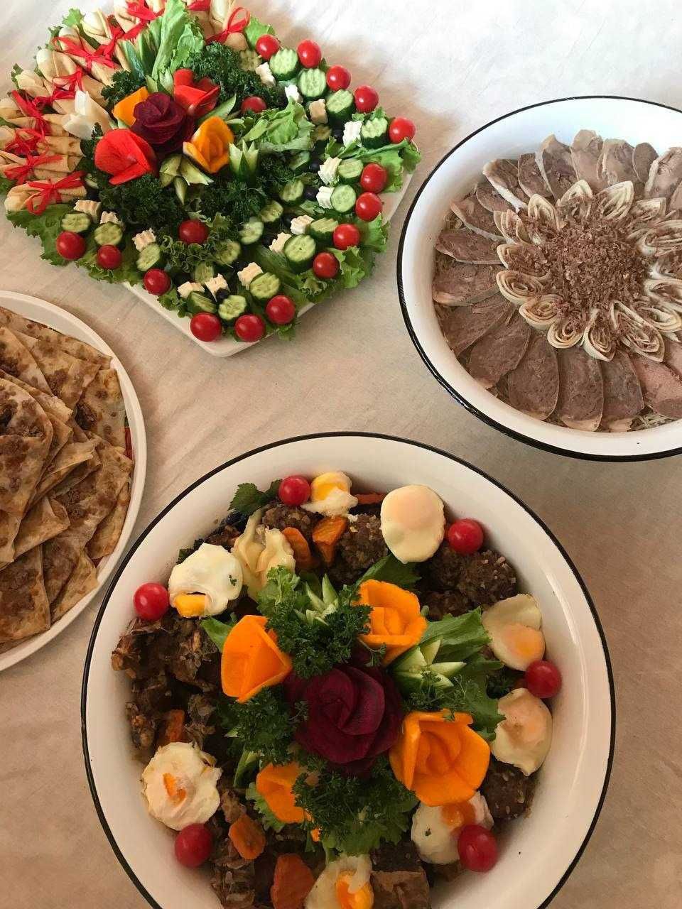 Маросим Овкатлари Ковурдок Шашлик Ассорти Юфка Сомсв Ва Бошкалар