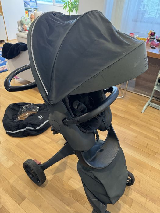 Carut Stokke Xplory X+car seat+baza isofix+kit iarna+husa ploaie