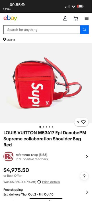 Geantă crossbody Louis Vuitton x Supreme Danube PPM