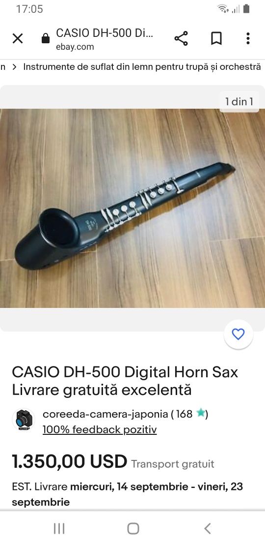 Saxofon cu midi si transpozer