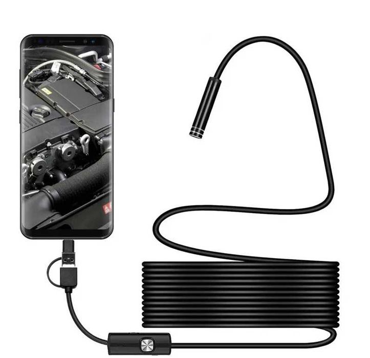 Camera endoscop de inspectie 2 in 1 Android & Windows, 2 metri lungime