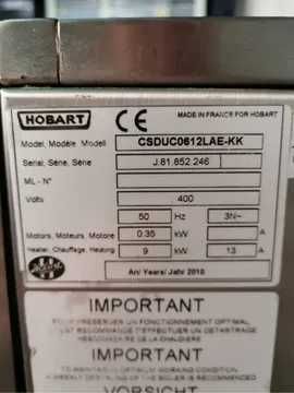 OUTLET HOBART Cuptor convectie convectomat profesional 6 tavi ELECTRIC