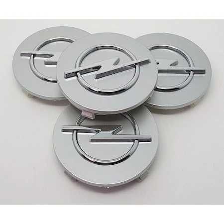 Set 4 Capace jante Opel gri/silver 59mm pentru jante aliaj Opel