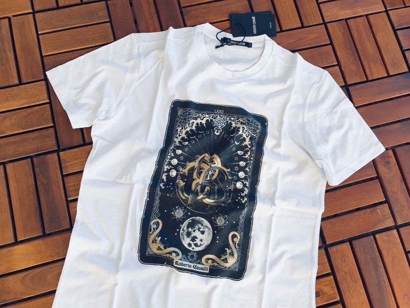 ПРОМО Roberto Cavalli-M и XXL-Оригинална мъжка бяла тениска