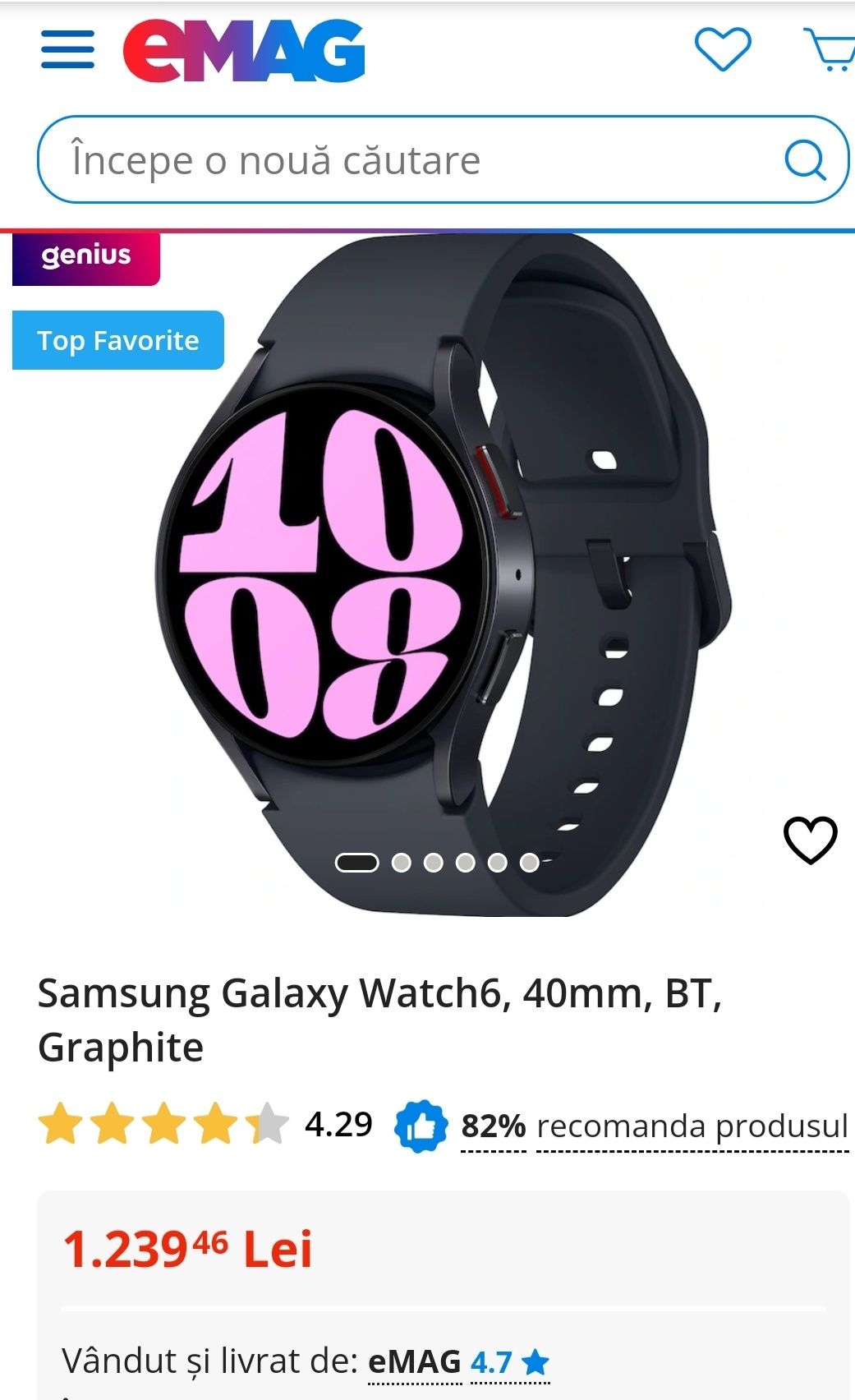 Samsung Galaxy Watch6, 40mm, BT, Graphite