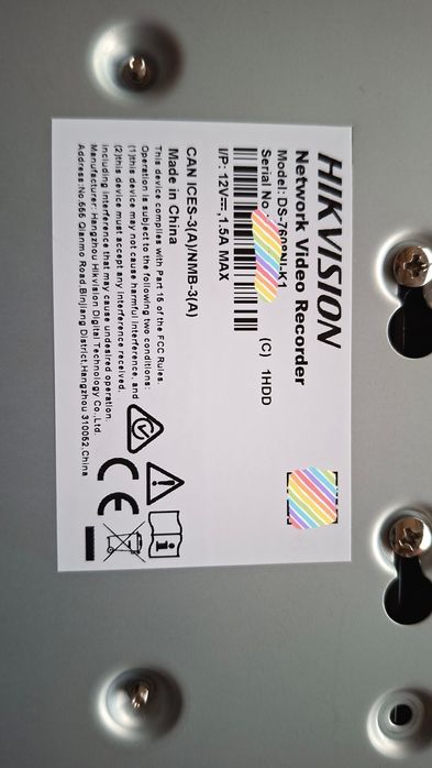 Сетевая система видеонаблюдения DS 7608 NI-K1 в полном комплекте.