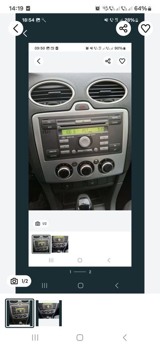 Vand casetofon cu cd radio ford focus 2 an 2007 ofer și cod