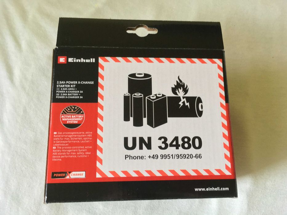 baterie Einhell 2.5 Ah + incarcator 3 A, noi, garantie 3 ani