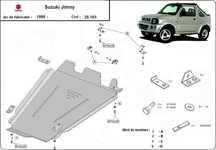 Метална кора под двигател и скорости SUZUKI JIMNY /1998-2024/