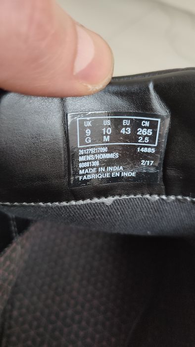 Adidași Clarks, Negri, Piele, 43