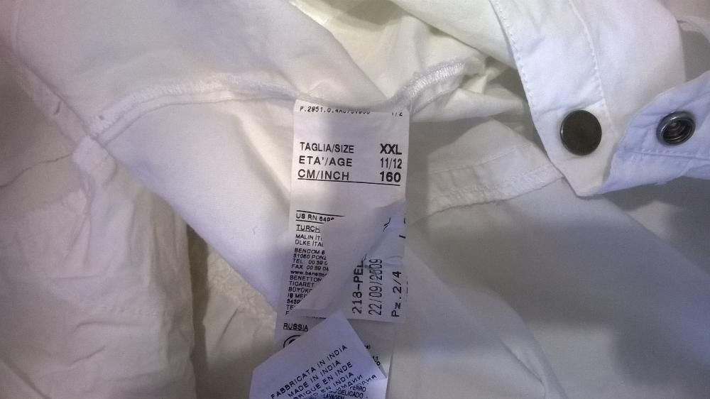 Rochie alba United Colors of Benetton noua, masura XS