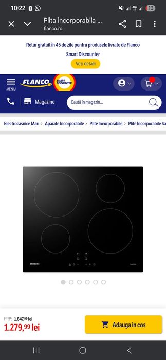 Plita incorporabila cu inductie Samsung