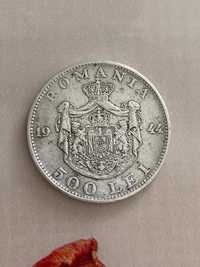 Monedă 500 lei argint-1944- Mihai I -regele românilor