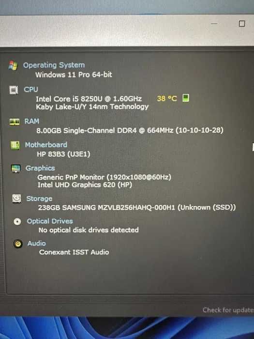 HP EliteBook 830 G5-FullHD-Intel Core i5-8250U-8Gb-256 SSD-39 cicluri